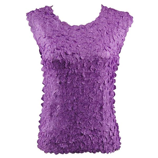 Wholesale 1256  - Petal Shirts - Sleeveless Solid Purple - One Size Fits Most