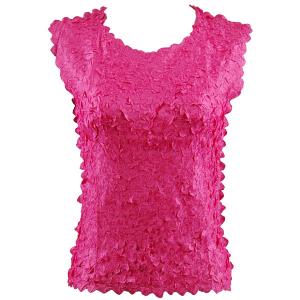1256  - Petal Shirts - Sleeveless Solid Hot Pink - Queen Size Fits (XL-2X)