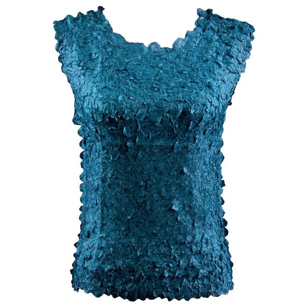 Wholesale 1256  - Petal Shirts - Sleeveless Solid Dark Teal Green - One Size Fits Most