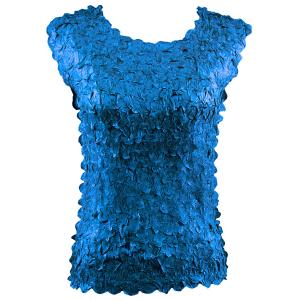 Wholesale 1256  - Petal Shirts - Sleeveless Solid Teal Blue - One Size Fits Most