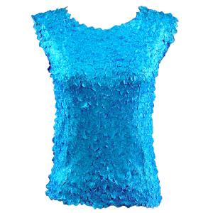 1256  - Petal Shirts - Sleeveless Solid Aqua - One Size Fits Most