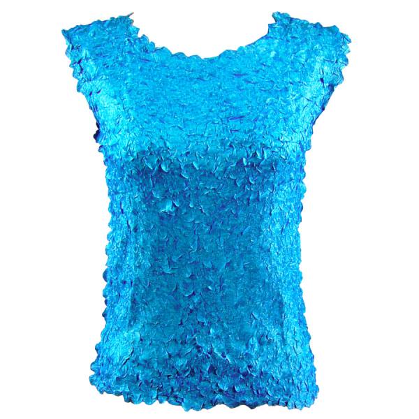 Wholesale 1256  - Petal Shirts - Sleeveless Solid Aqua - One Size Fits Most