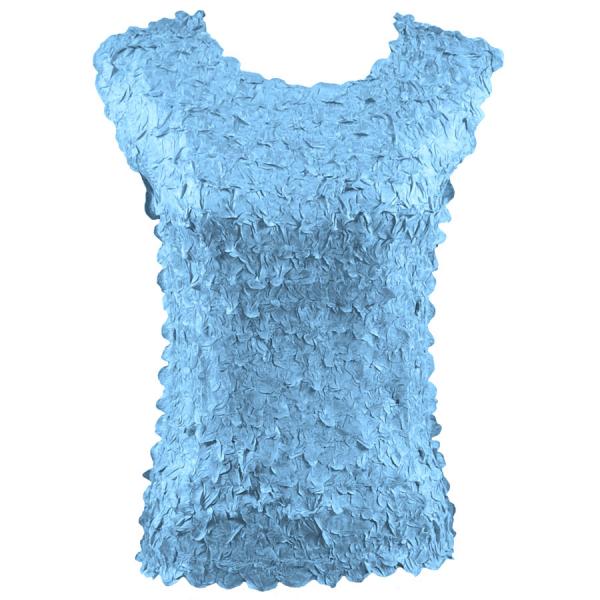 Wholesale 1256  - Petal Shirts - Sleeveless Solid Sky Blue - One Size Fits Most