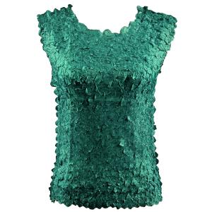 1256  - Petal Shirts - Sleeveless Solid Emerald - Queen Size Fits (XL-2X)
