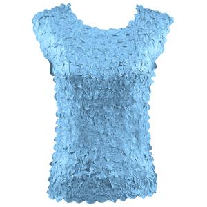 1256  - Petal Shirts - Sleeveless Solid Sky Blue - Queen Size Fits (XL-2X)