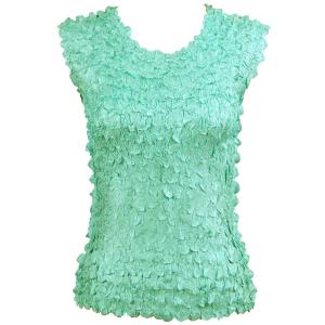 1256  - Petal Shirts - Sleeveless Solid Light Turquoise - One Size Fits Most
