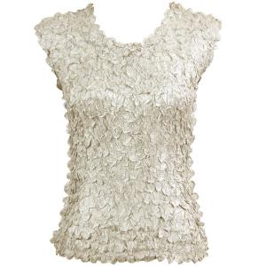 1256  - Petal Shirts - Sleeveless Solid Silver - One Size Fits Most