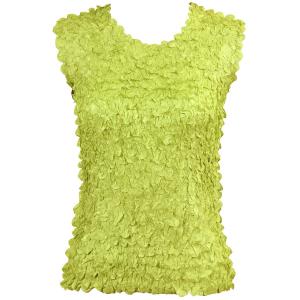 1256  - Petal Shirts - Sleeveless Solid Light Green - Queen Size Fits (XL-2X)