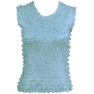 1256  - Petal Shirts - Sleeveless Solid Azure - Queen Size Fits (XL-2X)