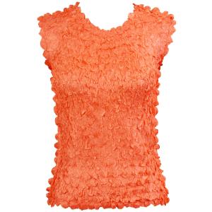 1256  - Petal Shirts - Sleeveless Solid Tangerine - Queen Size Fits (XL-2X)