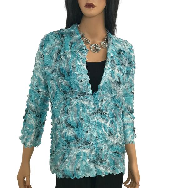 Wholesale 1258 - Petal Blouses Batik Turquoise  - One Size (M/L)