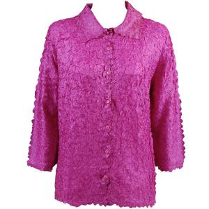 1258 - Petal Blouses Solid Fuchsia mB - One Size (M/L)