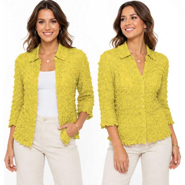 Wholesale 1258 - Petal  Blouses Solid Green(MB) - One Size (XL/1X)