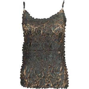 Wholesale 1270 - Origami Spaghetti Strap Tanks Dark Olive - Gold - One Size Fits Most
