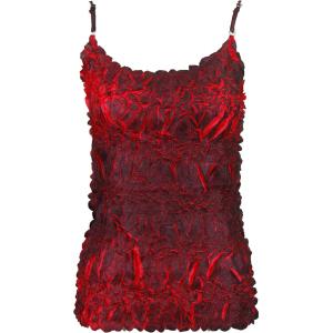 1270 - Origami Spaghetti Strap Tanks Black - Red - One Size Fits Most