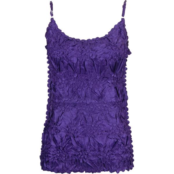1270 - Origami Spaghetti Strap Tanks Solid Purple - One Size Fits Most