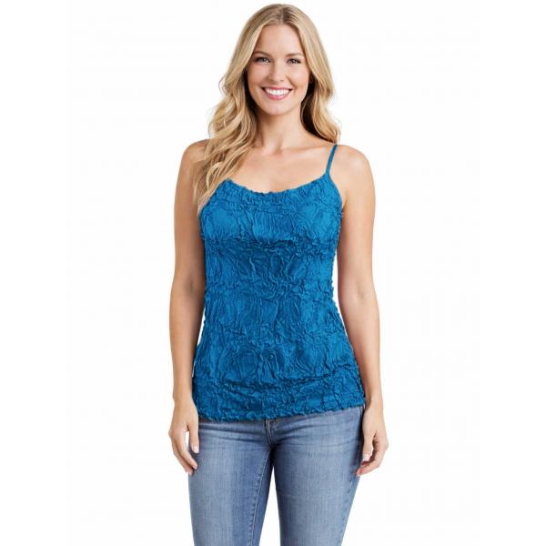 wholesale 1270 - Origami Spaghetti Strap Tanks Solid Teal
(MB) - One Size Fits Most