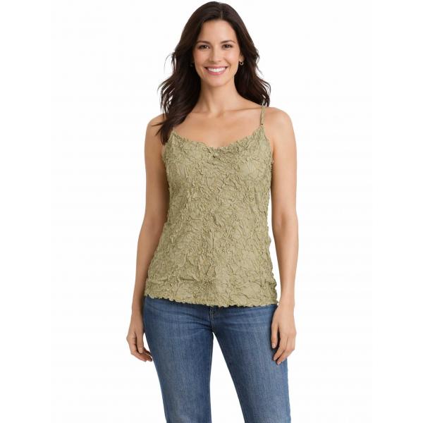 wholesale 1270 - Origami Spaghetti Strap Tanks Solid Leaf Green
(MB) - One Size Fits Most