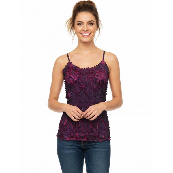 wholesale 1270 - Origami Spaghetti Strap Tanks Black - Berry
(MB) - One Size Fits Most