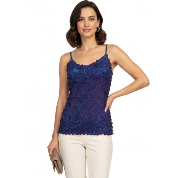 wholesale 1270 - Origami Spaghetti Strap Tanks Dark Blue - Teal Blue
(MB) - One Size Fits Most