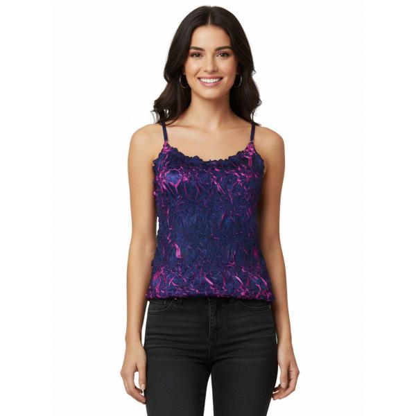 wholesale 1270 - Origami Spaghetti Strap Tanks Midnight - Orchid
 - One Size Fits Most