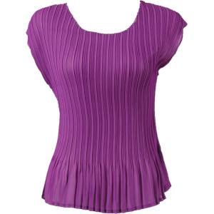 Wholesale 1290 - Georgette Mini Pleat Cap and Sleeveless  Solid Orchid - One Size Fits Most