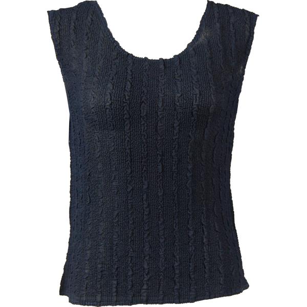 1291 -  Magic Crush Georgette Sleeveless Tops Solid Midnight  - Standard Size Fits (S-M)
