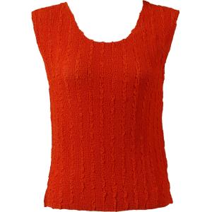 1291 -  Magic Crush Georgette Sleeveless Tops Solid Orange  - Curvy (L-XL)