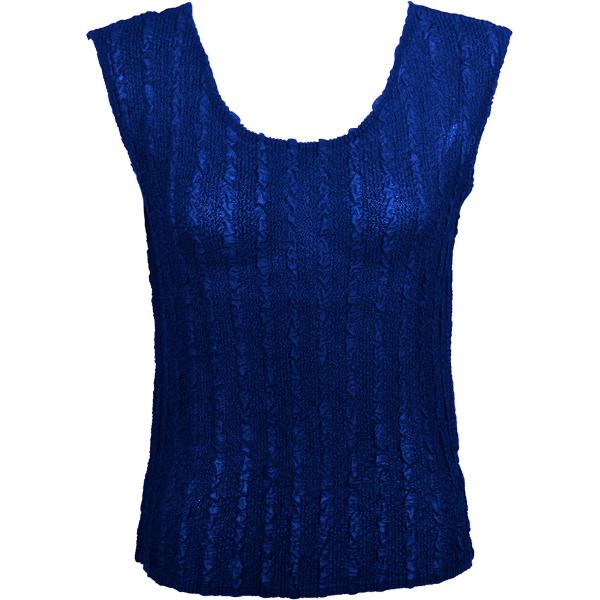 1291 -  Magic Crush Georgette Sleeveless Tops Solid Royal  - Standard Size Fits (S-M)