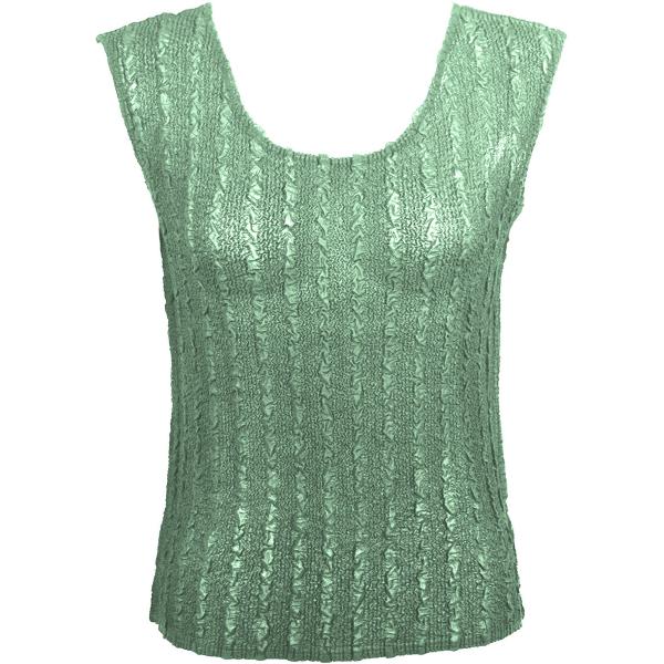 1291 -  Magic Crush Georgette Sleeveless Tops Solid Light Moss  - Standard Size Fits (S-M)