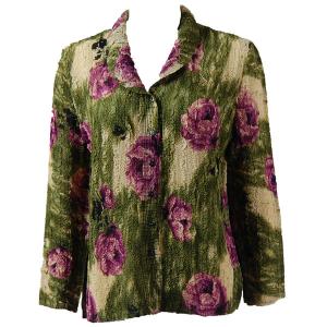 Wholesale 1292 -  Magic Crush Georgette Blouses Roses Olive-Purple - One Size  Fits (S-M)