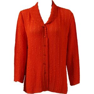1292 -  Magic Crush Georgette Blouses Solid Orange - One Size  Fits (S-M)
