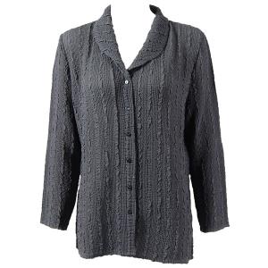 1292 -  Magic Crush Georgette Blouses Solid Charcoal - One Size  Fits (S-M)