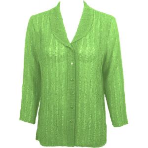 Wholesale 1292 -  Magic Crush Georgette Blouses Solid Lime - One Size  Fits (S-M)