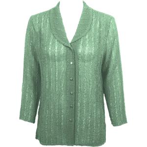 Wholesale 1292 -  Magic Crush Georgette Blouses Solid Light Moss - One Size  Fits (S-M)