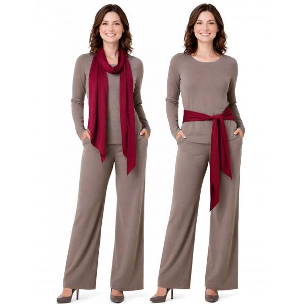 Wholesale 1178 - Slinky Travel Pants  Wine - 