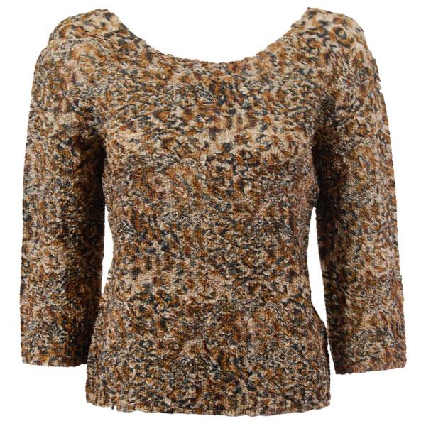 wholesale Bargain Basement Tops Sale Magic Crush Silky Touch Three Quarter - Leopard - One Size Fits Most
