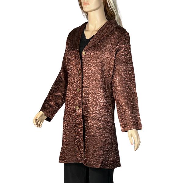 wholesale 1340 - Crushed Satin Car Coat * 1340 - Brown<br>
Crushed Satin Car Coat - One Size Fits Most
