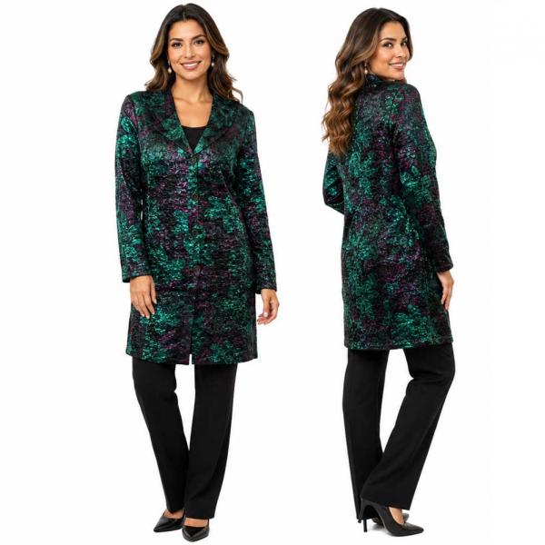 wholesale 1340 - Crushed Satin Car Coat * P04<br>Black/Rust/Hunter - M-L