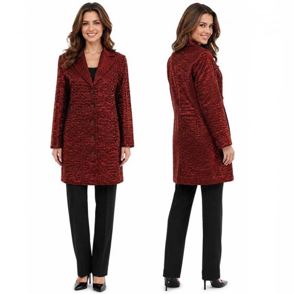 wholesale 1340 - Crushed Satin Car Coat * Solid Terra Cotta<br>
Crushed Satin Car Coat - S