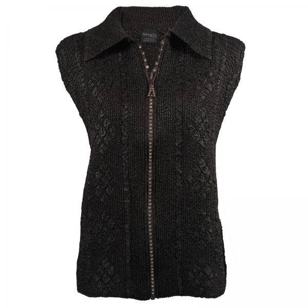 wholesale 1367 - Diamond Zipper Vests Java <br>Diamond Zipper Vest - One Size Fits Most