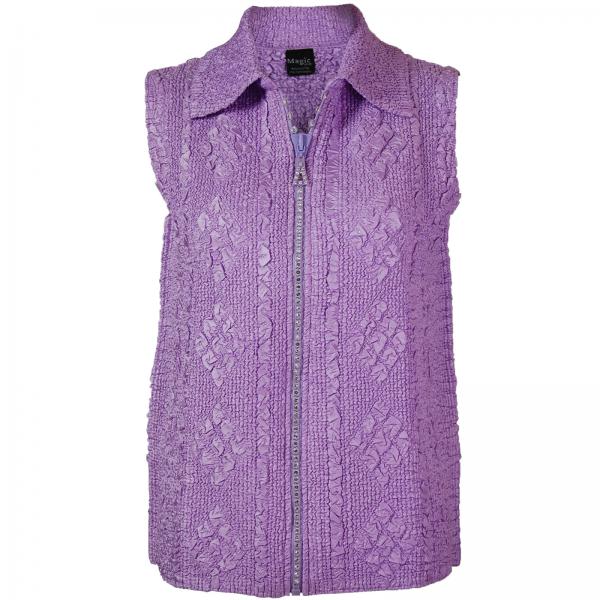 wholesale 1367 - Diamond Zipper Vests Light Orchid <br>Diamond Zipper Vest - One Size Fits Most