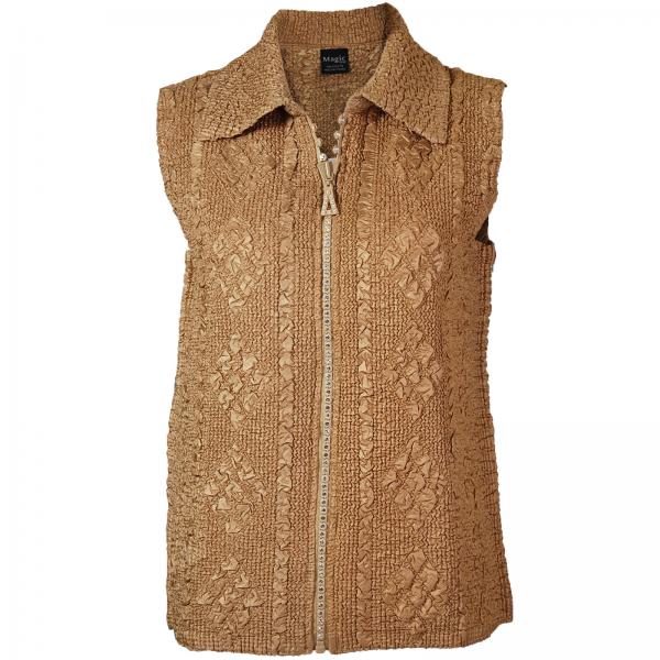 wholesale 1367 - Diamond Zipper Vests Bronze <br>Diamond Zipper Vest - One Size Fits Most