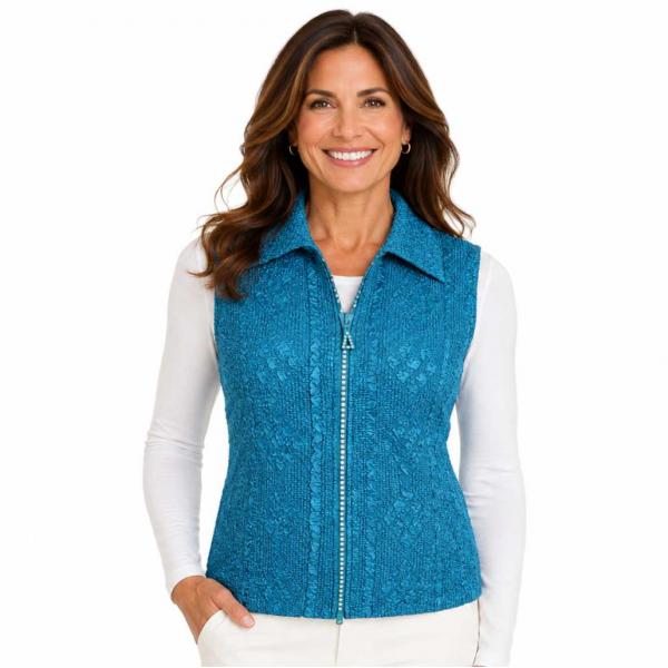 Wholesale 1906 - Magic Crush Three Quarter Sleeve Tops Mallard Green  - One Size Fits Most