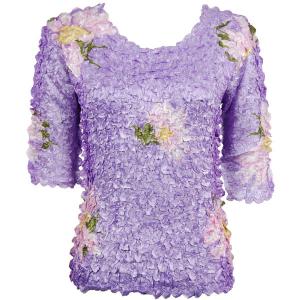 1382 - Satin Petal Shirts - Three Quarter Sleeve Variegated Violet - One Size Fits Most