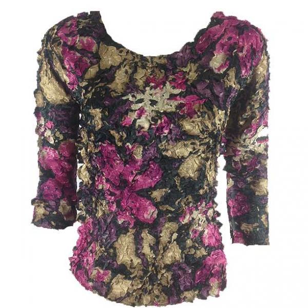 Wholesale 1382 - Satin Petal Shirts - Three Quarter Sleeve LCP-033 - One Size Fits Most