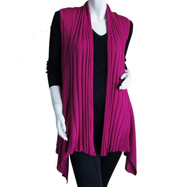 wholesale Magic Convertible Ribbed Sweater Vest  Magenta - One Size Fits Most