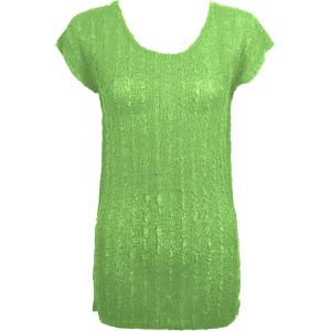 1398 - Magic Crush Georgette - Cap Sleeve Tunics* Solid Lime - One Size  Fits (S-M)