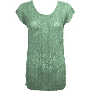 1398 - Magic Crush Georgette - Cap Sleeve Tunics* Solid Light Moss  - One Size  Fits (S-M)