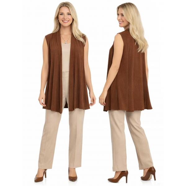 Wholesale 1178 - Slinky Travel Pants  Brown - One Size Fits All